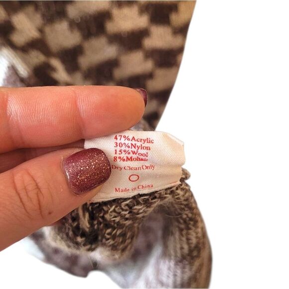 LISA SAYS GAH Women's Mafalda Knit Midi Dress In Brown Multi Size M - Picture 6 of 7